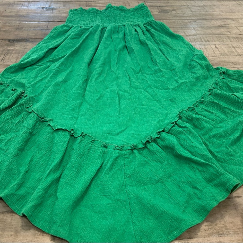 Smocked Waist Skirt Wild Fable Summery Vibrant Green Excellent Condition Small - Picture 3 of 7